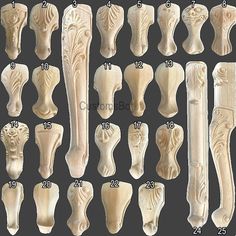 the different types of carved wood handles