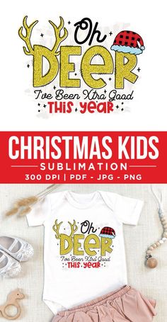 Oh Deer, Christmas Sublimation, Kids Christmas, Creative Fabrica, Sublimation Design, Deer, This Year, Merry Christmas, Graphic Tshirt