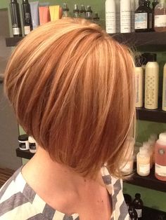 heavy highlight +lowlight, slightly stacked A-line bob Balayage Copper, Strawberry Blonde Bob, Highlight Lowlight, Dark Strawberry Blonde, Light Strawberry Blonde, Strawberry Blonde Highlights