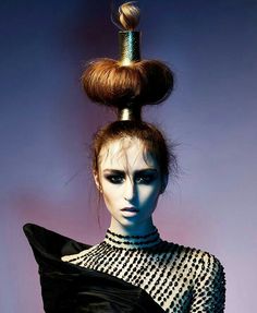 Hairstyle Updo, Fire Hair, Fantasy High, High Fashion Makeup, Visor Hairstyles, Updo Hairstyle