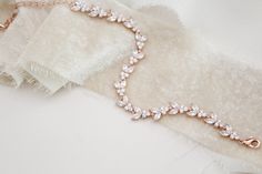 "Dainty tennis bracelet perfect for a bride or bridesmaid. Also wonderful for layering. Created with Swarovski Pure Brilliance stones for amazing sparkle. Bracelet available in rose gold, yellow gold or rhodium finish. Bracelet measures 6 inches and extends to 8 inches. If you need it shorter or longer, please contact me. Bracelet is 1/4\" at its widest." Bridesmaid Jewelry Gift, Dainty Rose, Sparkle Bracelet, Bridesmaid Gifts Jewelry, Bracelet Wedding, Rose Gold Studs, Rose Gold Bridal, Jewelry Dainty, Jewelry Bridesmaid