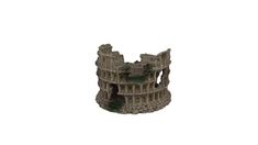 a miniature model of a castle made out of clay