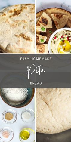 homemade pita bread recipe with ingredients