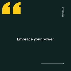 the cover of embrace your power, with an arrow pointing up to it's left