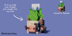 the instructions for how to make a plant in minecraft with pictures and text below