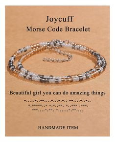 PRICES MAY VARY. 🎁Inspirational Bracelets🎁 The meaningful morse code bracelet is a perfect gift for your mother, father, daughter, son, sister, friends, bestie, soulmate to express your love or what you want to say to them, and this secret message will only you and her or him can know that ❤ Adjustable Size ❤ "6+2"extender,the layered bracelet suitable for most people's wrists ❤ Hypoallergenic Material ❤ This double-layer morse code bracelet can touch water and will not turn green. It does not Bestie Soulmate, Birthday Gifts For Daughter, Morse Code Bracelets, Code Bracelets, Mom Best Friend, Aunt Birthday Gift, Funny Jewelry, Moms Best Friend, Gifts For Daughter