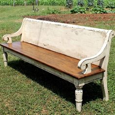 Danville Custom Deacon's Bench-Iron Accents Church Pew Bench, Pew Bench, Wrought Iron Bench, Country Table, Iron Bench, Church Pew, Iron Accents, Farm Tables