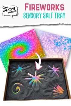 the box is filled with colorful art and crafting supplies for kids to use in their crafts