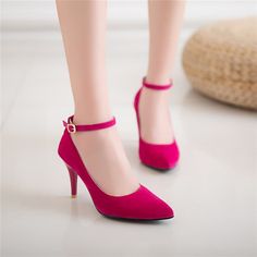 Gender: For Women Style: Fashion,KoreanOccasion: Casual,Party/Club,Office/Career,DressHeel Height: 8cmPlatform Height: 1cmSeason: Spring,Summer,Fall/Autumn,WinterPackage Contents: 1 x Shoes (Pair)Size Guide:28 = foot length 18.5-19cm (Foot width=6.5-7cm)29 = foot length 19-19.5cm (Foot width=7cm)30 = foot length 19.5-20cm (Foot width=7-7.5cm)31 = foot length 20-20.5cm (Foot width=7.5cm)32 = foot length 20.5-21cm (Foot width=7.5-8cm)33 = foot length 21-21.5cm (Foot width=8cm)34 = foot length 21.5 Kitten Heel Wedding Shoes, Velvet High Heels, Ankle Strap High Heels, Career Dress, Stiletto Pumps, Fashion Korean, High Heels Stilettos, Ankle Straps, Dress And Heels