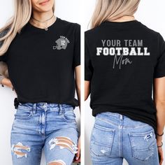 Customize this football shirt to meet your needs! Choose from short sleeve, long sleeve, hoodies, and crewneck sweatshirts and add your team/mascot and name/number! Other color options and styles are available. If you don't see what you're looking for send us a message! The shirts are a UNISEX retail fit - they are more of a relaxed fit and may run a little large on women and those with a smaller frame. Make sure to see the size and fit charts (last images) to confirm the best fit for you. We re Football Season Long Sleeve T-shirt With Team Logo, Long Sleeve Football Season T-shirt With Team Logo, Long Sleeve T-shirt With Team Logo For Football Season, Long Sleeve Team T-shirt For Football Season, Long Sleeve T-shirt With Letter Print For Football Season, Long Sleeve Letter Print T-shirt For Football Season, Long Sleeve Letter Print Football T-shirt, Football Dad Shirts, Football Son