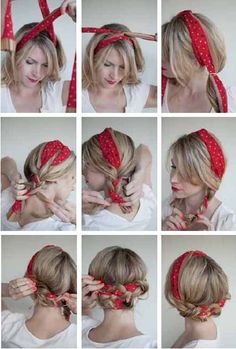 Free Hairstyles, Knitting Baby, Peinados Fáciles Para Cabello Corto, Penteado Cabelo Curto, Bandana Hairstyles, Short Hairstyle, Hair Updo, Baby Socks, Homecoming Makeup