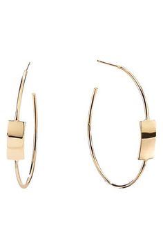 Flat mariner links in 14-karat gold trace delicate hoop earrings to put a modern touch on a classic. 1 1/4" hoop diameter 14k gold Imported Modern Gold-tone Pierced Hoop Earrings, Modern 14k Gold Oval Hoop Earrings, Modern Oval 14k Gold Hoop Earrings, Modern Tarnish-resistant Hoop Earrings, Modern Rose Gold Tarnish Resistant Hoop Earrings, Modern Rose Gold Pierced Hoop Earrings, Modern Tarnish-resistant Rose Gold Hoop Earrings, Modern Rose Gold Tarnish-resistant Hoop Earrings, Modern Nickel-free Hoop Earrings For Formal Occasions