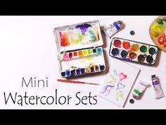 the mini watercolor sets are ready to be used in this art project for kids