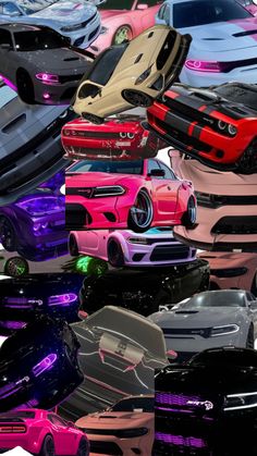 a bunch of cars that are all different colors