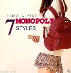 Korea-MONOPOLY-NUEVO-MINI-Office-Leather-Backpack-Classy-Waterproof-Backpack Unisex Accessories, Silicon Valley