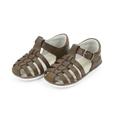 Joshua is the classic go to sandal for your little tyke. Stylish and practical all in one, no adventure is too small for this sandal! Note: this style is by Angel (L'Amour's smaller darling line). The fine print Leather upper Breathable leather lining Velcro ankle strap Padded collar for comfort Rubber sole Whole sizes Baby/Toddler 1-7 Playful Closed Toe Sandals With Soft Sole, Playful Adjustable Slide Sandals, Casual Sandals With Rubber Sole For Playtime, Adjustable Brown Sandals With Soft Sole, Casual Sandals With Soft Adjustable Sole, Adjustable Sandals With Soft Sole And Round Toe, Spring Playtime Sandals With Rubber Sole, Adjustable Non-slip Slide Sandals, Brown Sandals For Playtime In Spring