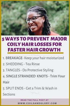 Five ways to GROW 4c NATURAL HAIR FASTER by preventing these five major hair loses. #naturalhairstyles #naturalhairlossremedy #naturalhairlosstreatment #4chair Grow 4c Natural Hair, Grow Natural Hair, Grow Natural Hair Faster, Increase Hair Growth, Breaking Hair, Extreme Hair