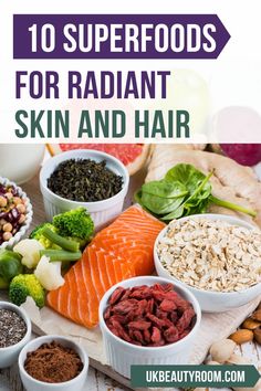 Achieving radiant skin and luscious hair isn't just about what you put on the outside—it's also about what you put inside your body. Incorporating nutrient-rich superfoods into your diet can work wonders for your skin and hair, giving you that natural glow from within. Superfoods, recipes, list, salad, bowl, smoothie, best, aesthetic, for skin, for hair growth, for women. Low Gi Fruits, Hair Growth For Women, Superfoods Recipes, Almond Benefits, Recipes List, Mango Pineapple, Superfood Smoothie, Strawberries Blueberries