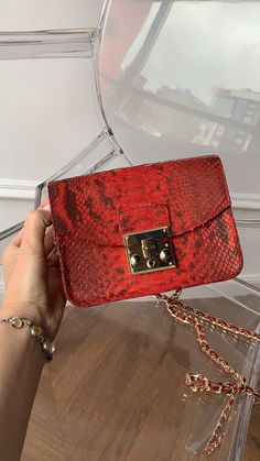 genuine python leather handmade red color Luxury Snake Print Shoulder Bag, Luxury Rectangular Snake Print Bag, Leather Top Handle Shoulder Bag With Snake Print, Leather Snake Print Satchel Shoulder Bag, Leather Satchel Shoulder Bag With Snake Print, Chic Rectangular Snake Print Shoulder Bag, Chic Snake Print Rectangular Shoulder Bag, Chic Rectangular Shoulder Bag With Snake Print, Chic Rectangular Snake Print Bag