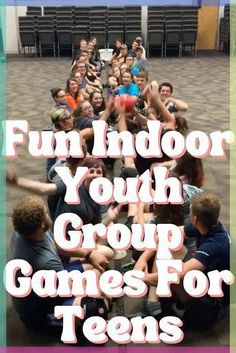 These trendy and easy indoor youth group games for teens are fun for building connections and engagement with your church group. Youth Group Olympic Games, Back To School Youth Group Lessons, Free Group Activities, Big Group Games For Youth Group, Fun Games To Play With Big Groups, Youth Sunday School Games, Vbs Games For Teens, Youth Group Ice Breaker Games, Fun Summer Games For Teens