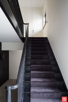 the stairs are black and grey in color