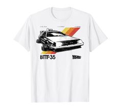 PRICES MAY VARY. Officially Licensed Back To The Future Apparel 20NVBF00032A-001 Lightweight, Classic fit, Double-needle sleeve and bottom hem Retro Stripes, Back To The Future, To The Future, Branded T Shirts, The Future, Retro Vintage, Top Styles, Fashion Branding, Couture