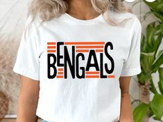 Bengals White Out, Bengals Shirt Ideas, School Pride Shirts Design, School Spirit Shirt Ideas, Spirit Wear Ideas, Spirit Wear Shirts, Bengals Svg, School Spirit Shirts Designs