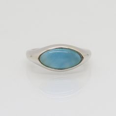 Vintage Sterling Silver Larimar Bold Dome Ring....Marked 925...Total of weights 3.1grams... Size 8...Measure of Face 8.3MM...It's in very good condition. A Larimar Rings, Dome Ring, Filigree Ring, Domed Ring, Gold Wedding Band, Favorite Rings, 1980s Vintage, White Opal, Sterling Silber