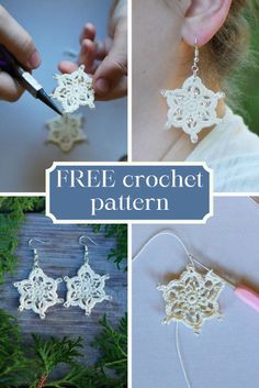 there is a collage of pictures with the words free crochet pattern on it