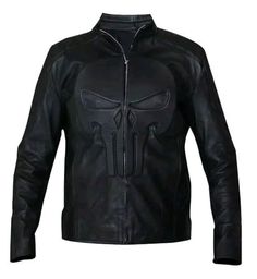 Punisher Padded Embossed Mens Skull Bone Emblem Quilted Biker Leather Jacket | Clothing, Shoes & Accessories, Men's Clothing, Coats & Jackets | eBay! Punisher Jacket, Skull Jacket, Black Motorcycle Jacket, Punisher Skull, Biker Leather Jacket, Biker Leather