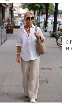 Casual Chic Outfits, Mom Fashion, Older Women Fashion, 60 Fashion, Mode Casual, Casual Chic Outfit