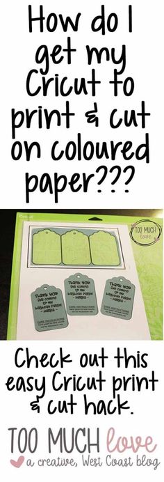 the instructions for how to make a cricut cut out paper with pictures on it