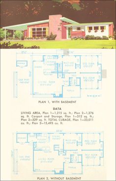 an old house with blueprints and plans on the front, side and back