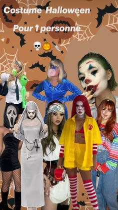 a group of people dressed up in halloween costumes