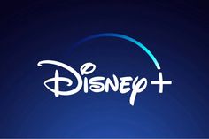 the disney plus logo on a blue background