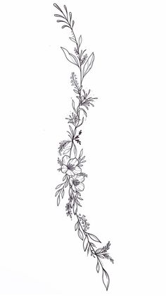 Floral Filler Tattoo Ideas Gap, Tattoos Spine, Flower Vine Tattoos, Spine Tattoo Ideas, Muster Tattoos, Vine Tattoos, Tattoo Women, Line Art Tattoos, Back Tattoo Women