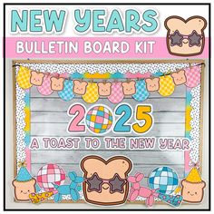 the new years bulletin board kit for 2012 - 2013