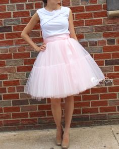 Beatrice Blush Pink Tiered Tulle Skirt - Length 22" (1) Tiered Tulle Skirt, Pink Tulle Skirt, Puffy Skirt, Tulle Skirts, Tulle Midi Skirt, Chic Gowns, Tulle Tutu Skirt, Street Swag, Tulle Tutu