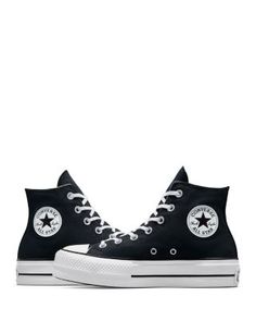 Converse Women's Chuck Taylor All Star Hi Top Black & White Platform Sneakers Checkered Converse, Converse High Top, White Platform Sneakers, Bridal Boots, White Platform, Hi Top, Luxury Sunglasses, Sports Blazer, Converse High