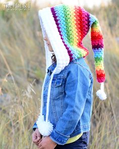 CROCHET PATTERN Over the Rainbow Hood a crochet por TheHatandI Crochet Hood Pattern, Heart Blanket Crochet Pattern, Crocheted Gifts, Rainbow Fairy, Crochet Hood, Hood Pattern, Popular Crochet, Crochet Fairy