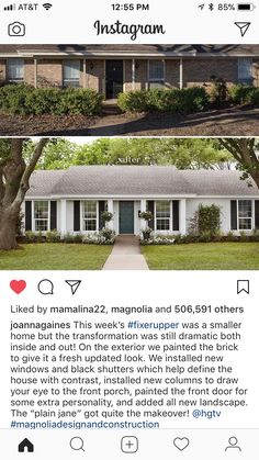 the before and after pictures of a house in houston, texas that is being advertised for sale