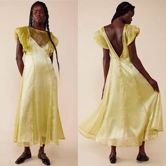 Free People Night Shine Layered Puff Sleeve Sheer Maxi Dress New 10 Size: 10 // Lime Layered Dress- Comes With Silver Slip Dress (You Can Also Wear The Slip Dress By Itself) Brand New Without Tags Organza Outer, Silver Slip Dress, Sheer Maxi Dress, Engagement Outfit, Wardrobe Update, Cap And Gown, Wedding Vibes, White Maxi, Lace Maxi