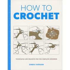 a book with instructions on how to crochet in blue and white cover art