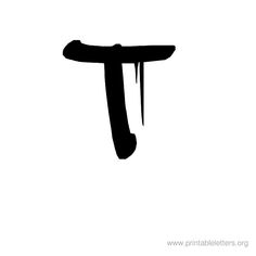 the letter t has dripping paint on it's upper half and lower half, as well as an upside down font