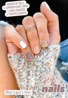 Neutral Mixed Mani, Mixed Mani, Neutral Nails, Upper East Side, Fancy Nails