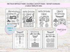 the printable coloring pages for children's birthdays are available in three different colors