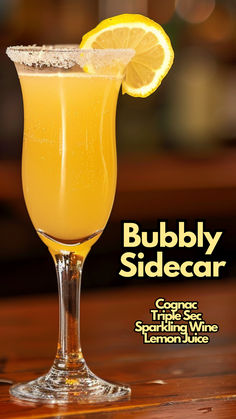 Bubbly Sidecar Triple Sec Cocktails, Eggnog Cocktail