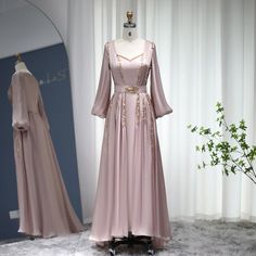 Dreamy Vow Rose Gold Moroccan Kaftan Long Sleeve Dubai Muslim Evening Dress for Women Wedding Party Arabic Engagement Formal Gowns 441 Arabic Engagement, Dress For Women Wedding, Muslim Evening Dresses, Moroccan Kaftan, Long Sleeve Evening Dresses, Evening Dresses Plus Size, Ball Gowns Evening, Evening Dresses For Weddings, فستان سهرة