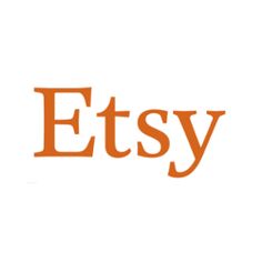 an orange etsy logo on a white background