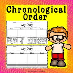 a printable book with the title'my day is chonological order '